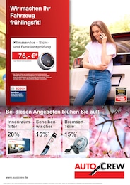 AutoCrew Prospekt: "Wir machen Ihr Fahrzeug frühlingsfit!", 6 Seiten, 02.04.2026 - 13.05.2026