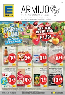 EDEKA Prospekt der Woche "Aktuelle Angebote" Seite 1, 06.10.2025 bis 11.10.2025 für Oberhausen Aktueller EDEKA Prospekt "Aktuelle Angebote" Seite 1 von 28 Seiten für Oberhausen