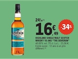 Highland single malt scotch whisky 10 ans - THE DEVERON en promo à 16,49 € chez E.Leclerc Highland single malt scotch whisky 10 ans - THE DEVERON dans le catalogue E.Leclerc