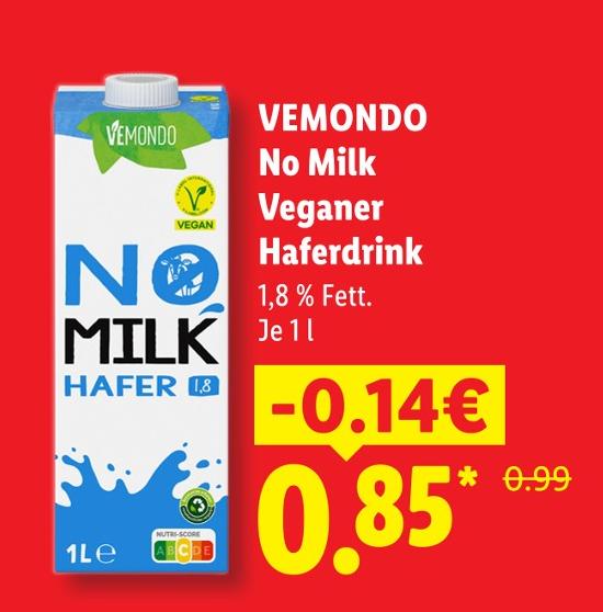 No Milk Veganer Haferdrink