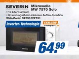 Mikrowelle MW 7570 Solo im Angebot bei expert in Beckum Mikrowelle MW 7570 Solo Angebote von Severin bei expert Beckum für 64,99 €