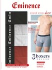 Lot de 3 boxers homme - EMINENCE - Intermarché Hyper à Limoges Lot de 3 boxers homme - EMINENCE en promo chez Intermarché Hyper Limoges à 19,90 €