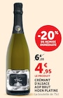 Crémant d'Alsace AOP Brut Platine - HOEN - U Express Crémant d'Alsace AOP Brut Platine - HOEN à 4,95 € dans le catalogue U Express
