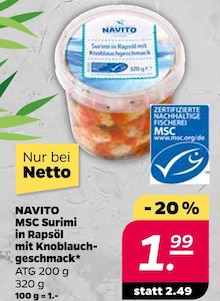Fisch von NAVITO im aktuellen NETTO mit dem Scottie Prospekt für 1.99€