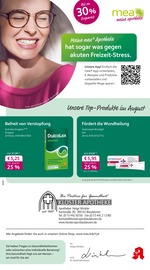 Aktueller mea - meine apotheke Apotheken Prospekt in Blaubeuren und Umgebung, "Unsere August-Angebote" mit 4 Seiten, 01.08.2025 - 31.08.2025