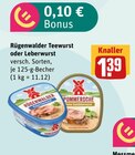 Teewurst oder Leberwurst bei Akzenta im Wuppertal Prospekt für 1,39 €