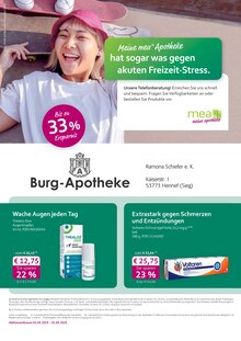 Aktueller mea - meine apotheke Prospekt (Hennef (Sieg), 4 Seiten zum blättern mea - meine apotheke Prospekt Unsere Mai-Angebote mit 4 Seiten