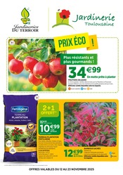 Catalogue Jardineries & Animaleries Jardineries du terroir en cours à Labège et alentours, "Jardineries DU TERROIR", 4 pages, 12/11/2025 - 23/11/2025