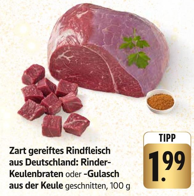 Rinder-Keulenbraten Angebote bei E center Reutlingen für 1,99 €