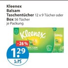 Kleenex im V-Markt Prospekt Balsam Taschentücher von Kleenex im aktuellen V-Markt Prospekt für 1,29 €