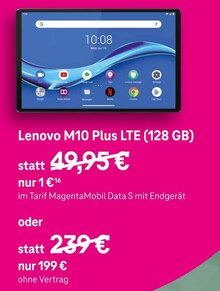 Telekom Shop Neumarkt - Tablet M10 Plus LTE (128 GB) Tablet M10 Plus LTE (128 GB) Angebot bei Telekom Shop Neumarkt im Prospekt ES GEHT WIEDER LOS