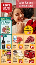 REWE Prospekt: "Dein Markt", 32 Seiten, 10.02.2025 - 15.02.2025