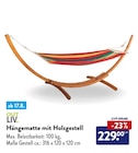 Hängematte mit Holzgestell im ALDI SÜD Prospekt Hängematte mit Holzgestell von OUTLIV. im aktuellen ALDI SÜD Prospekt für 229,00 €