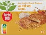 GALETTES BIO ORGE & BOULGOUR AU CHÈVRE & MIEL - CÉRÉAL BIO en promo chez Intermarché GALETTES BIO ORGE & BOULGOUR AU CHÈVRE & MIEL - CÉRÉAL BIO dans le catalogue Intermarché