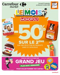 Prospectus Carrefour Market à Péone, "LE MOIS MONOPOLY", 17 pages, 23/09/2025 - 05/10/2025
