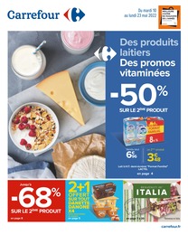 Catalogue Carrefour à Plouvain, avec 64 pages Prospectus Carrefour à Plouvain, "Des produits laitiers, des promos vitaminées", 64 pages, 10/05/2022 - 23/05/2022