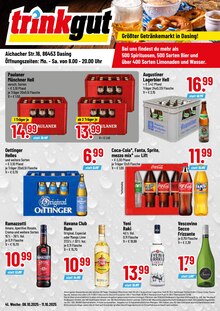 Trinkgut Prospekt Größter Getränkemarkt in Dasing! mit 4 Seiten