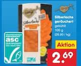 Aktuelles Silberlachs geräuchert Angebot bei Netto Marken-Discount in Hamburg ab 2,69 €