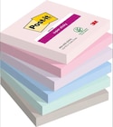 Post-it - 6 Blocs notes de 90 feuilles Super Sticky Post-it Soulful - couleurs assorties - 76 x 76 mm - Post-it - Bureau Vallée Post-it - 6 Blocs notes de 90 feuilles Super Sticky Post-it Soulful - couleurs assorties - 76 x 76 mm - Post-it à 6,99 € dans le catalogue Bureau Vallée