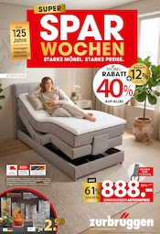 Aktueller Zurbrüggen Prospekt mit Bett, "SUPER SPAR-WOCHEN", Seite 1
