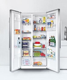 Side-by-Side Kühl- und Gefrierschrank bei ALDI SÜD in Pforzheim Side-by-Side Kühl- und Gefrierschrank im Angebot bei ALDI SÜD Pforzheim für 649,00 €