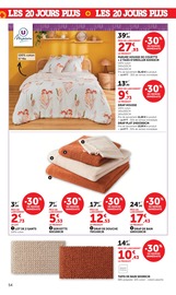 Promos Tapis dans le catalogue "LES 20 JOURS PLUS" de Hyper U Tapis en promo dans le catalogue Hyper U à la page 54