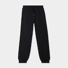 Pantalon de jogging molleton noir fille en promo chez La Halle Pantalon de jogging molleton noir fille dans le catalogue La Halle