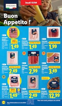 Promotion Charcuterie Italienne dans le prospectus Lidl, valable du 17/09/2026 au 23/09/2026 Promo Charcuterie Italienne dans le catalogue Lidl du moment à la page 18
