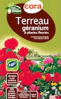 Terreau géraniums & plantes fleuries - CORA en promo chez Cora Tourcoing à 10,80 €