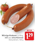 E center - Würzige Krakauer im Ring Angebot im Prospekt Würzige Krakauer im Ring bei E center im Prospekt "" für 1,29 €