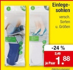 Memory Einlegesohle bei Zimmermann im Prospekt  für 1,88 €