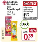 Bio Früchteriegel Rote Beeren im Rossmann Prospekt Bio Früchteriegel Rote Beeren von Babydream im aktuellen Rossmann Prospekt für 0,39 €