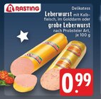 Leberwurst mit Kalbfleisch im Angebot bei EDEKA in Mülheim Leberwurst mit Kalbfleisch Angebote von Rasting bei EDEKA Mülheim für 0,99 €
