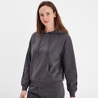 Promo Sweat hoodie molleton à capuche gris foncé femme à 15,99 € dans le catalogue La Halle à Aire-sur-L'Adour