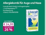 direkt Kombi 4 ml Augentropfen + 5 ml Nasenspray Angebot in Wildau direkt Kombi 4 ml Augentropfen + 5 ml Nasenspray im aktuellen Prospekt bei mea - meine apotheke in Wildau