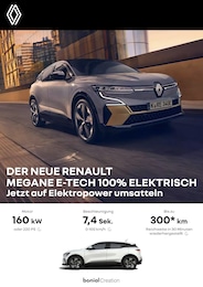 Renault Prospekt: DER NEUE RENAULT MEGANE E-TECH, 1 Seite, 08.07.2022 - 15.10.2022