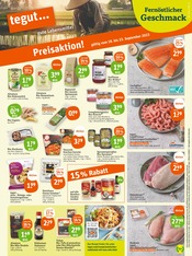 Aktueller tegut Supermarkt Prospekt in Täferrot und Umgebung, "tegut… gute Lebensmittel" mit 22 Seiten, 18.09.2023 - 23.09.2023