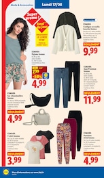 Prix et réduction Pantalon Femme dans le prospectus Lidl en cours Offre Pantalon Femme dans le catalogue Lidl du moment à la page 54