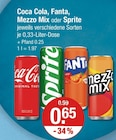 Aktuelles Coca Cola, Fanta, Mezzo Mix oder Sprite Angebot bei V-Markt in München ab 0,65 €