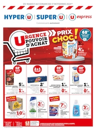 Catalogue Supermarchés Hyper U en cours à Chadenet et alentours, URGENCE POUVOIR D'ACHAT PRIX CHOC !, 2 pages, 05/11/2024 - 17/11/2024