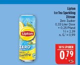 Aktuelles Ice Tea Sparkling Zitrone Zero Zucker Angebot bei Marktkauf in Nürnberg ab 0,79 €