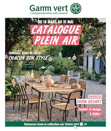 Catalogue Gamm vert à Millau cette semaine, valable du 18/03/2026 au 31/05/2026 Prospectus Gamm vert à Millau, "CATALOGUE PLEIN AIR", 46 pages de promos valables du 18/03/2026 au 31/05/2026