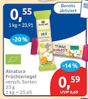 Fruchteriegel von Alnatura für 0,55 € bei budni im Angebot Fruchteriegel von Alnatura im aktuellen budni Prospekt