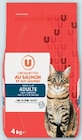 Croquettes au saumon et aux légumes pour chat adulte - U - Super U à Mulhouse Croquettes au saumon et aux légumes pour chat adulte - U en promo chez Super U Mulhouse à 5,56 €