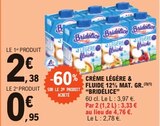 Crème légère & fluide 12% mat. gr. - BRIDÉLICE dans le catalogue E.Leclerc