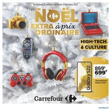 Prospectus Carrefour, "High-Tech & Culture : un Noël extra à prix ordinaire",  pages, 25/11/2022 - 24/12/2022