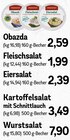 Obazda oder Fleischsalat oder Eiersalat oder Kartoffelsalat oder Wurstsalat Angebote von Vinzenzmurr bei REWE Germering für 1,99 €