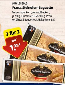 Franz. Steinofen-Baguette bei ALDI SÜD in Stuttgart Franz. Steinofen-Baguette im Angebot bei ALDI SÜD Stuttgart für 1,98 €