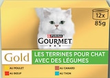 Gold Les Terrines pour Chat avec des Légumes - Purina Gourmet à 2,20 € dans le catalogue Netto