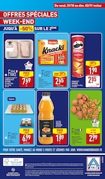 Prix et réduction Knacki dans le prospectus Aldi en cours Offre Knacki dans le catalogue Aldi du moment à la page 51